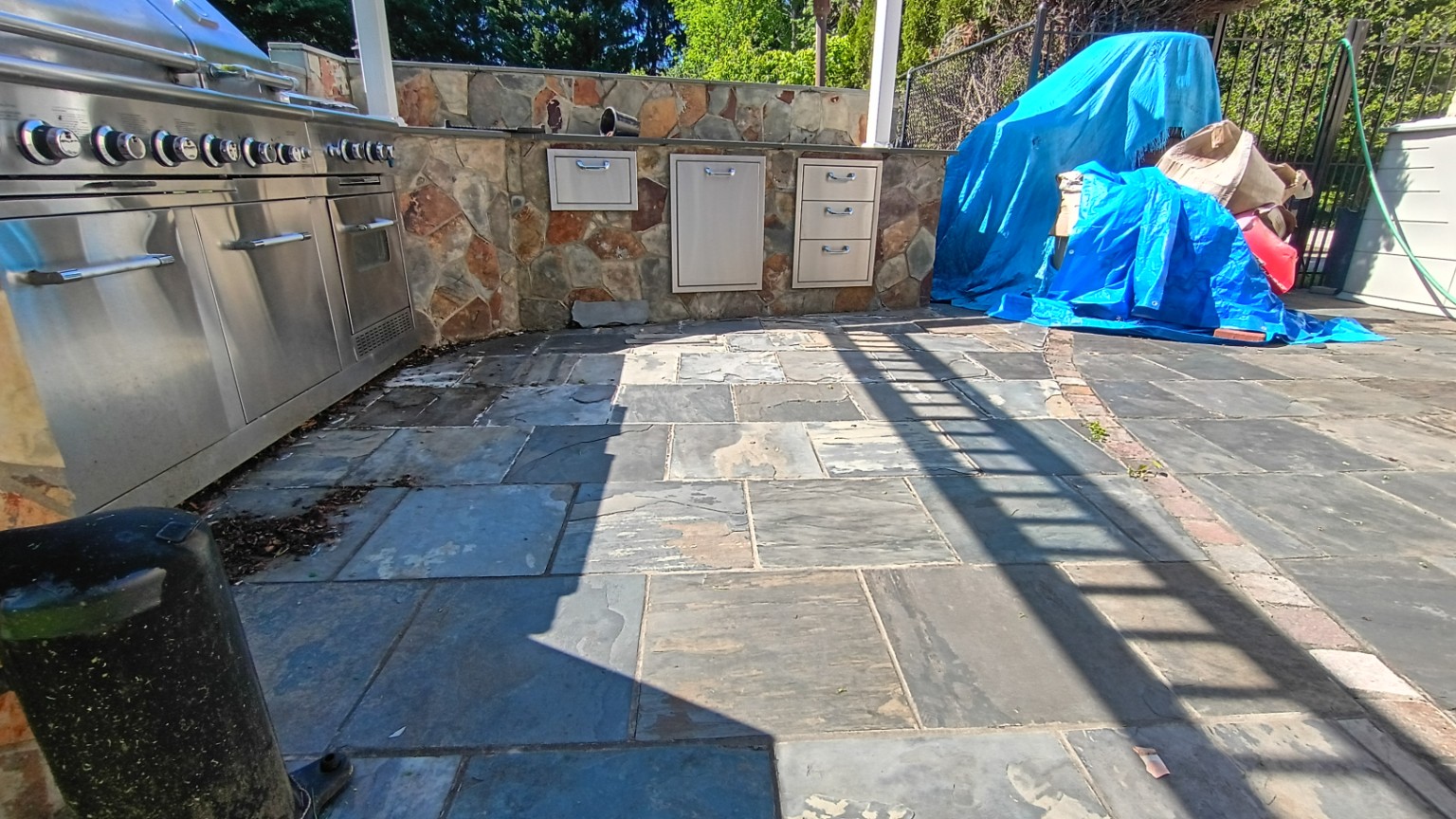 Existing outdoor kitchen area