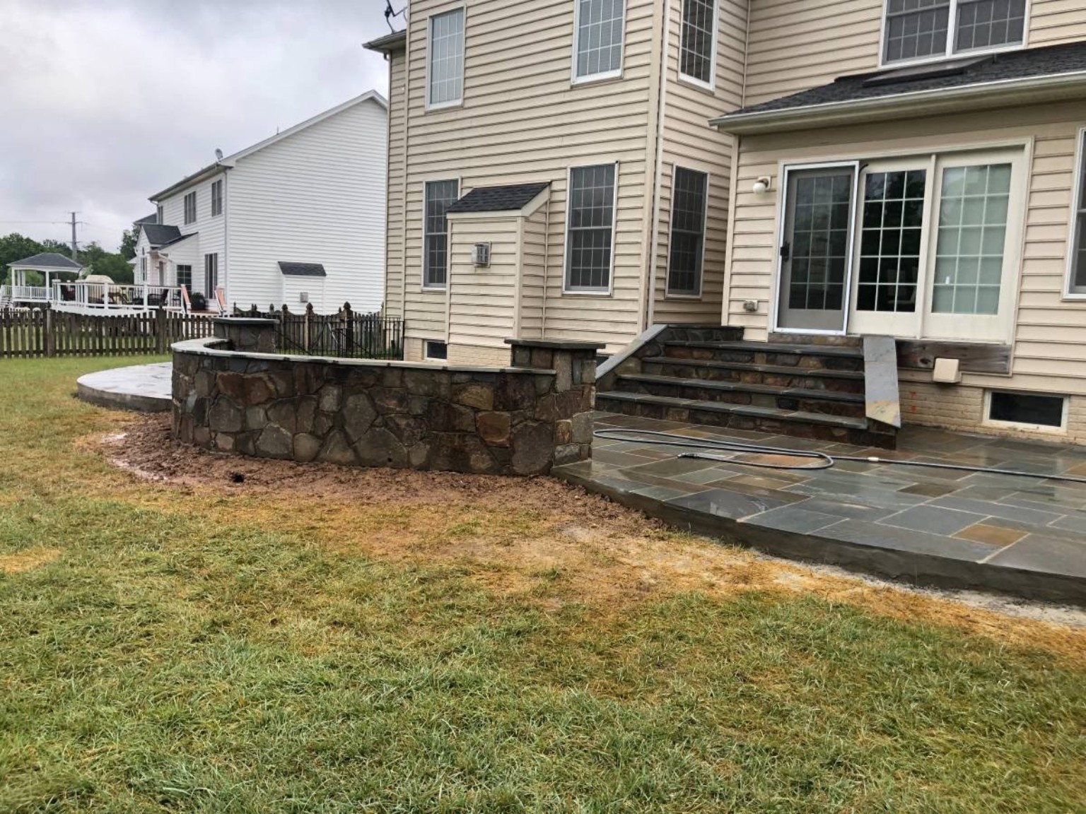 Raised patio stone concept