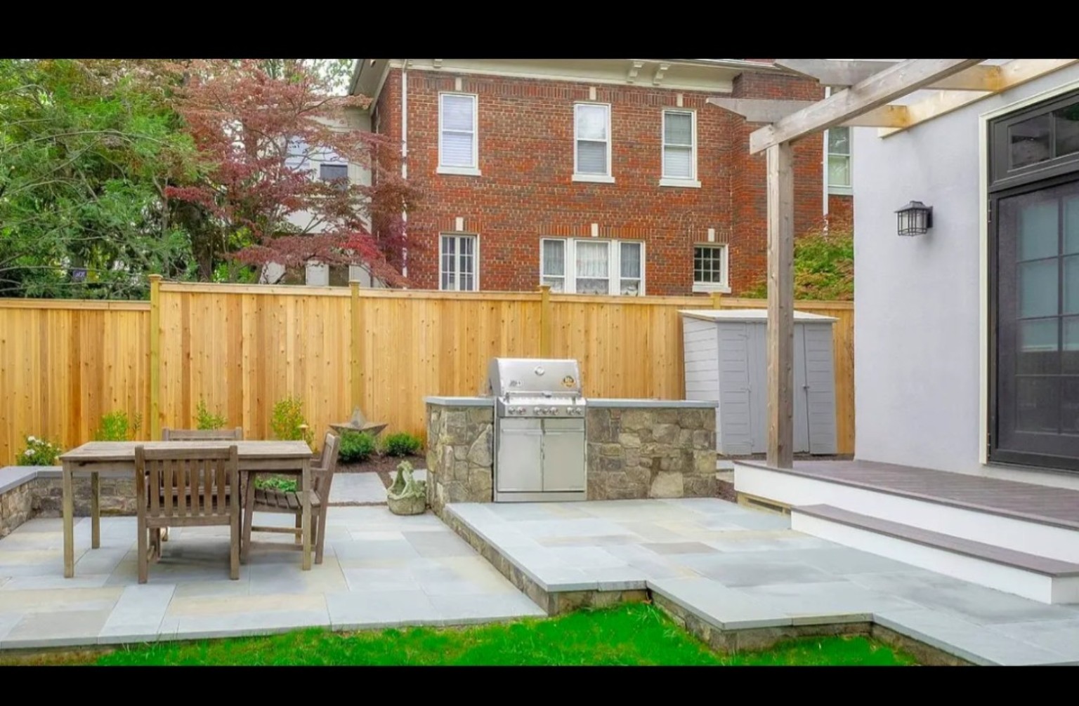 Stamped concrete / patterned patio example